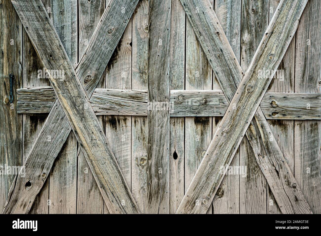 Barn Doors, Hubbell Trading Post National Monument, Ganado, Arizona Usa Foto Stock