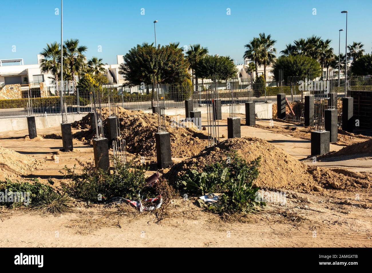 cantiere in spagna Foto Stock