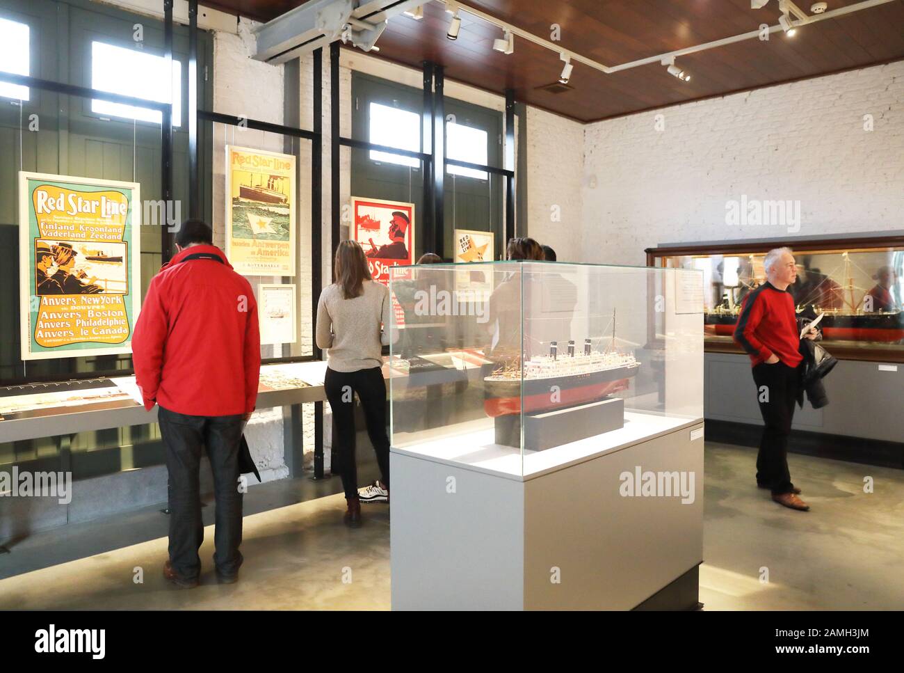 Il Museo Red Star Line sul quartiere Schelda, che illustra la storia dell'emigrazione verso l'America, ad Anversa, Belgio, Nord Europa Foto Stock