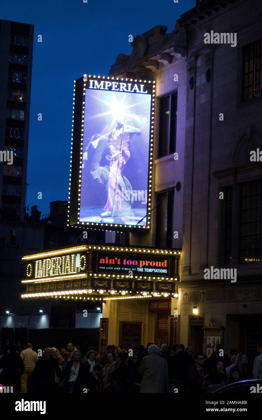"Ai non Troppo Orgoglioso: La vita e I Tempi delle tentazioni" all'Imperial Theatre di New York City, NY Foto Stock