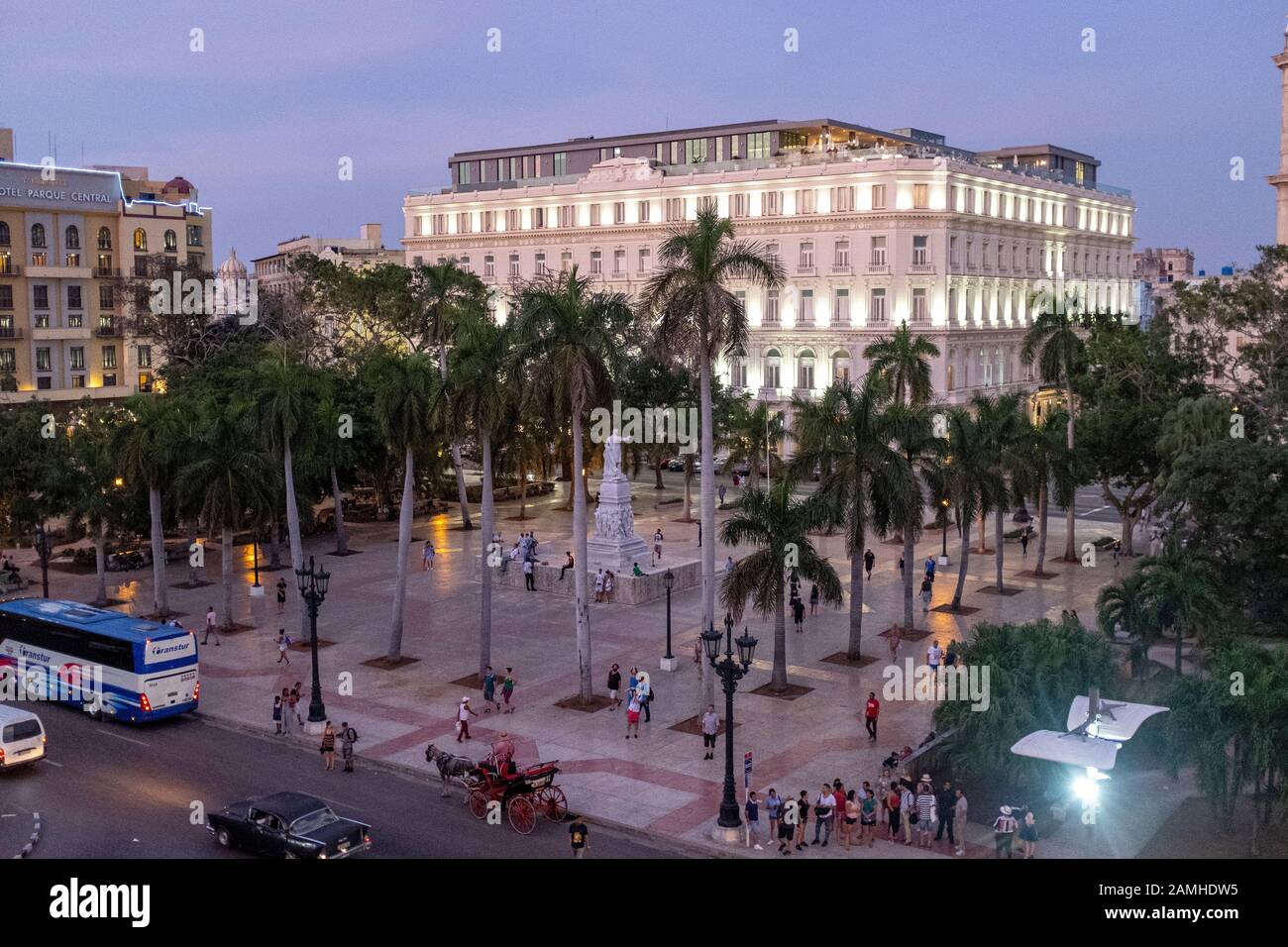 Parque Central, L'Avana, Cuba. Foto Stock