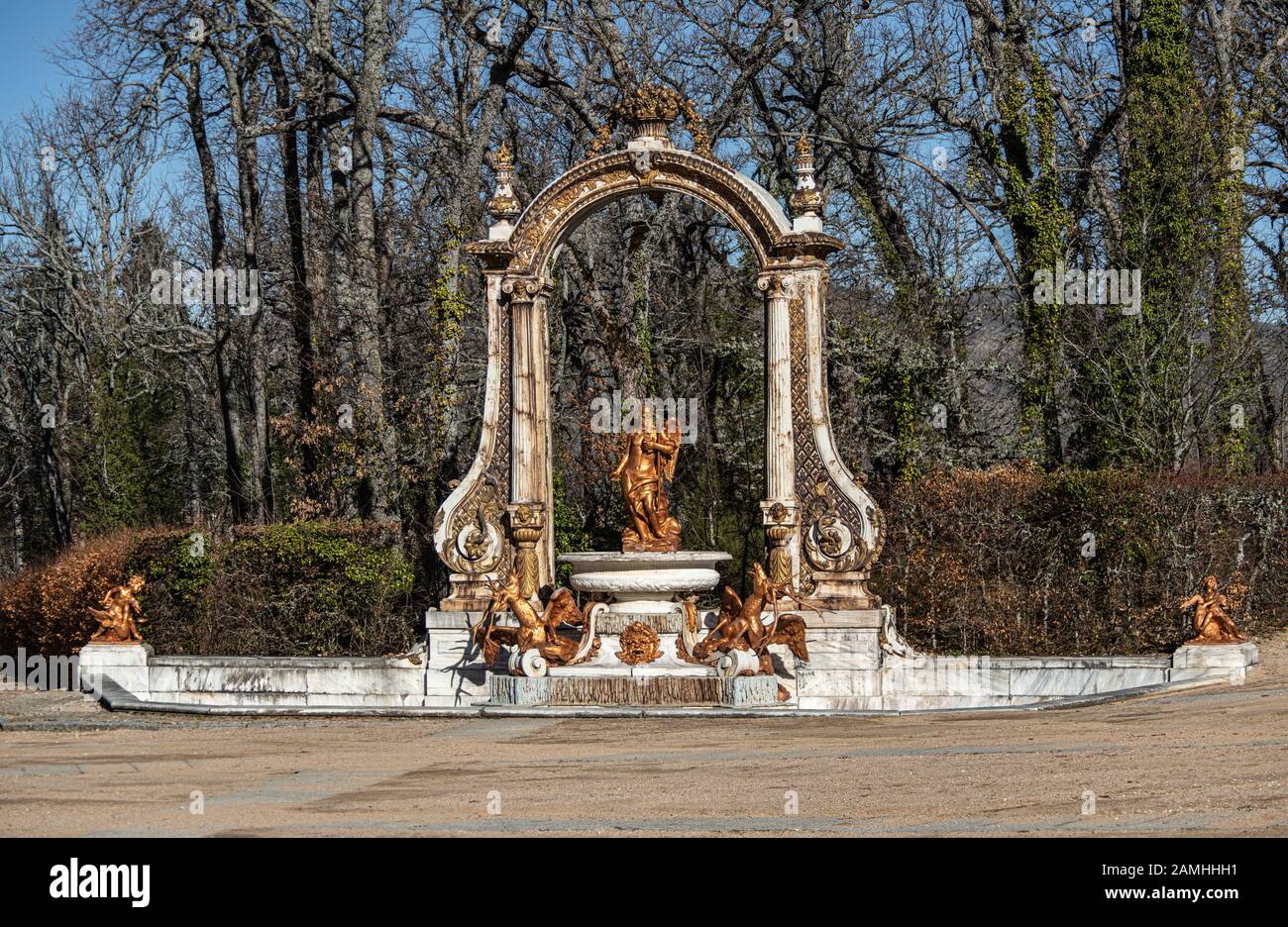 Royal Palace Gardens di La Granja de San Ildefonso, Segovia, Spagna Foto Stock