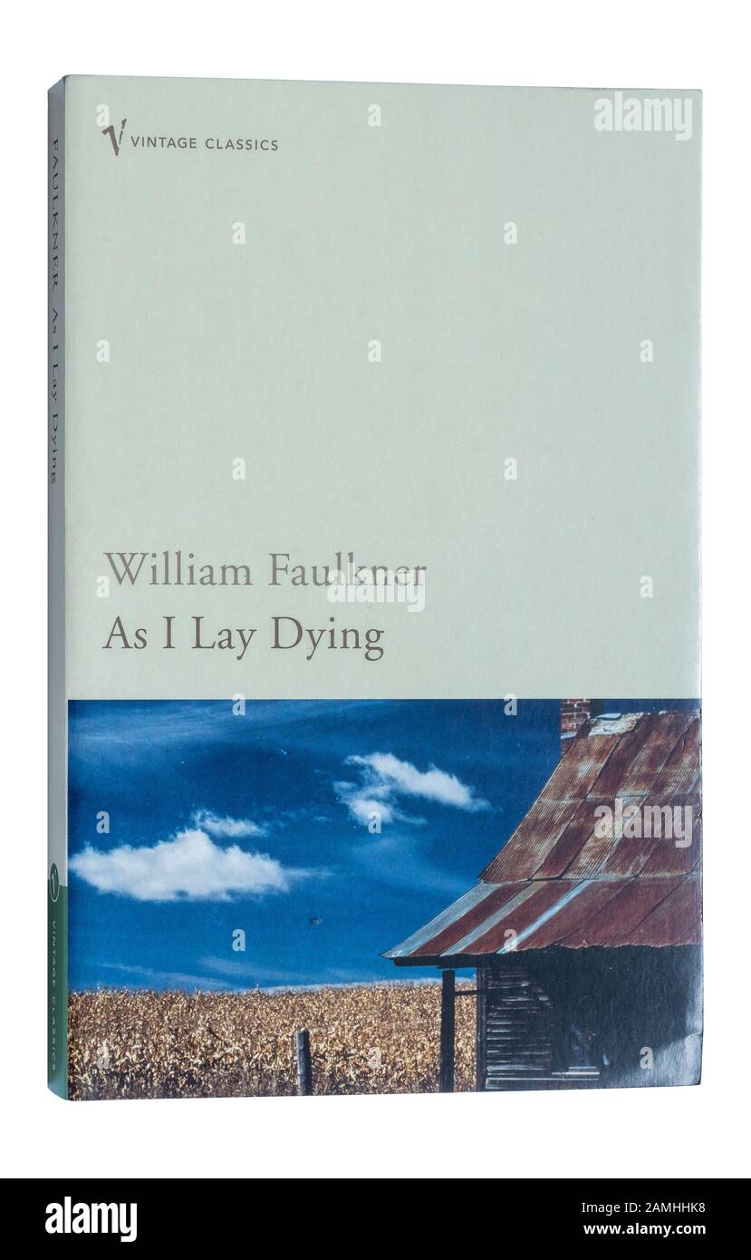 Mentre Giacevo Morendo, un romanzo classico di William Faulkner. Libro cartaceo Foto Stock