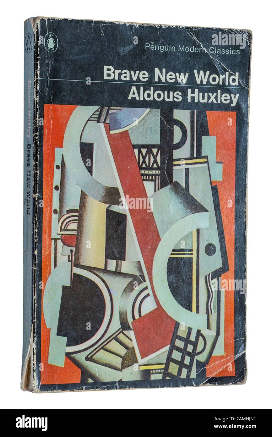Brave New World, un romanzo classico di Aldous Huxley. Libro cartaceo Foto Stock