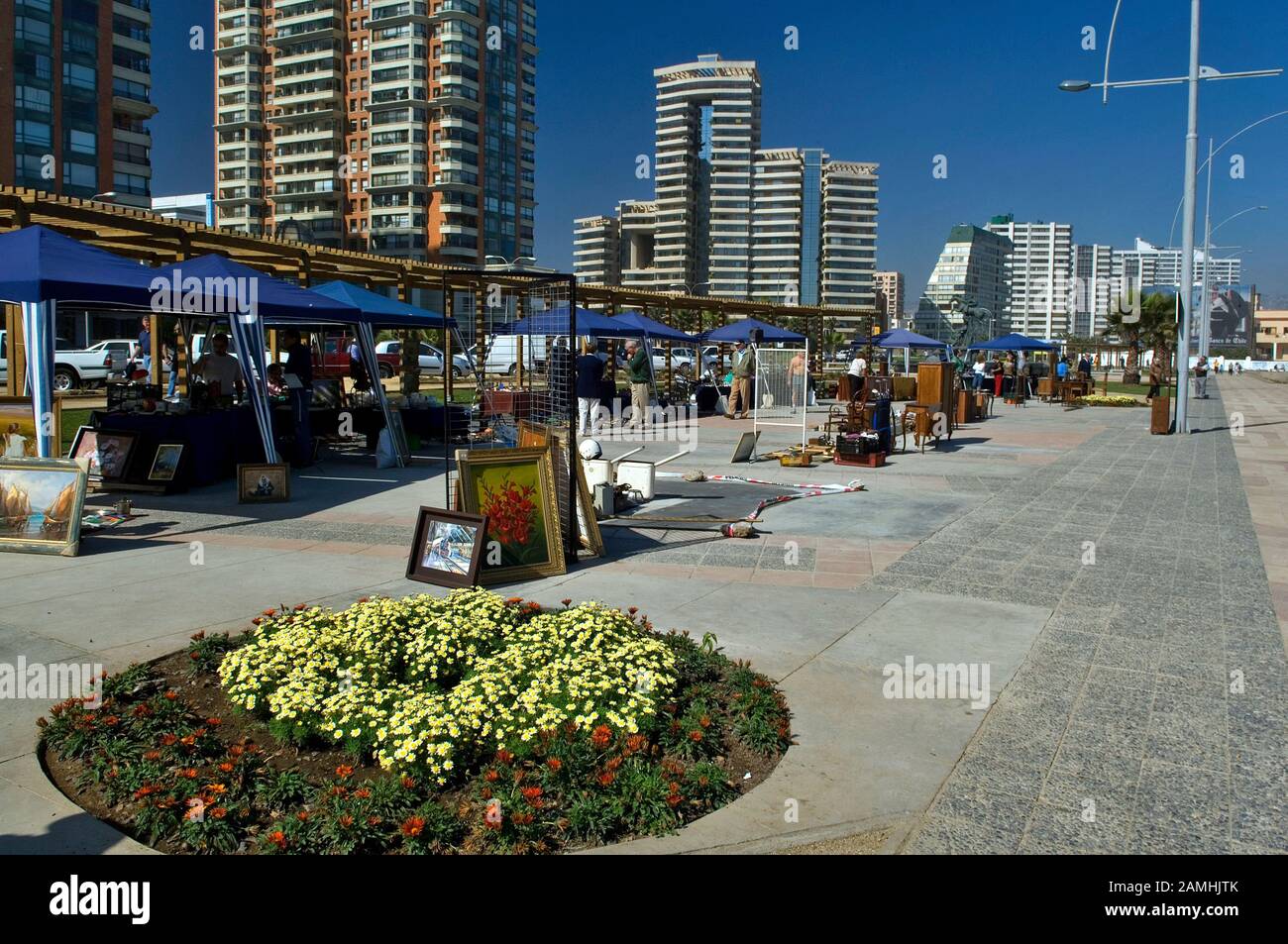 Antiquariato Cose Fiera, El Sol Beach, Viña Del Mar, Cile Foto Stock