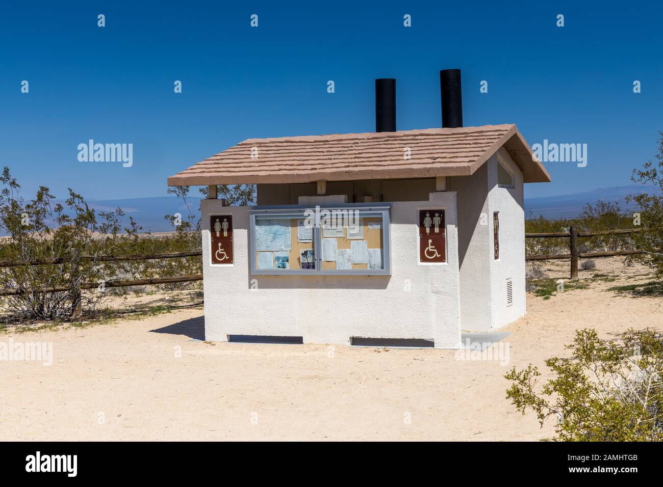 Servizi igienici nel deserto Foto Stock