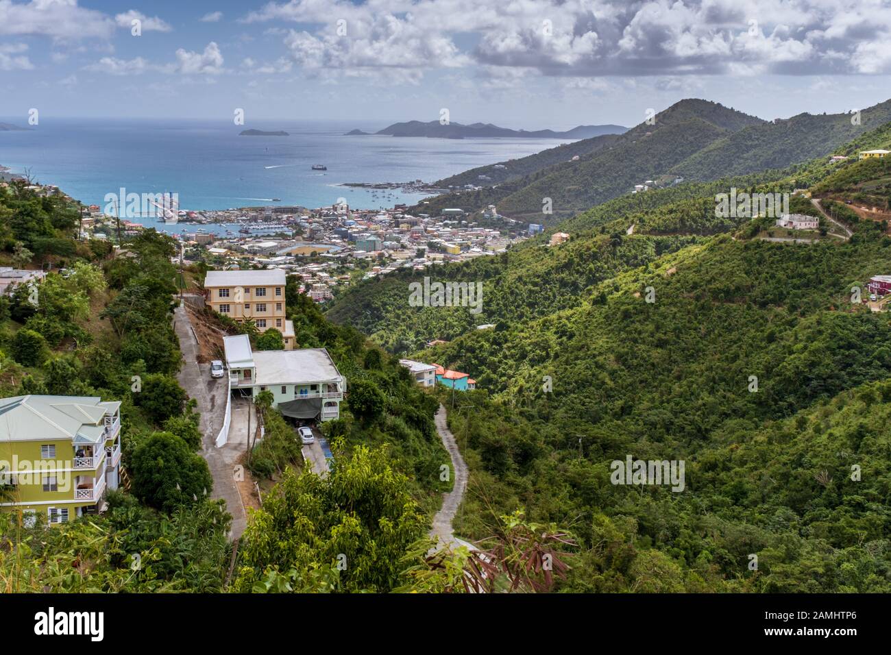 Road Town,Tortola, Isole Vergini Britanniche, West Indies, dei Caraibi Foto Stock