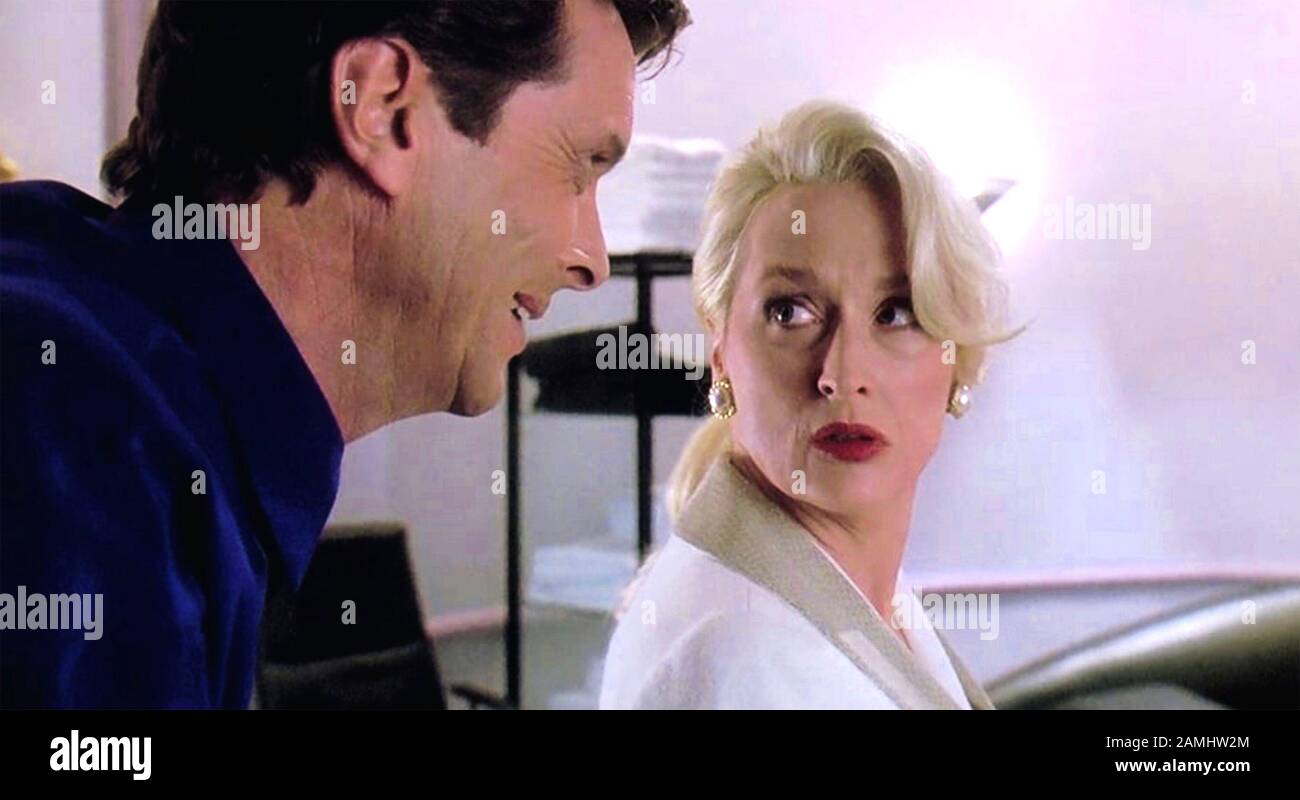 La morte DIVENTA IL suo film Universal Pictures del 1992 con Meryl Streep e William Frankfather Foto Stock