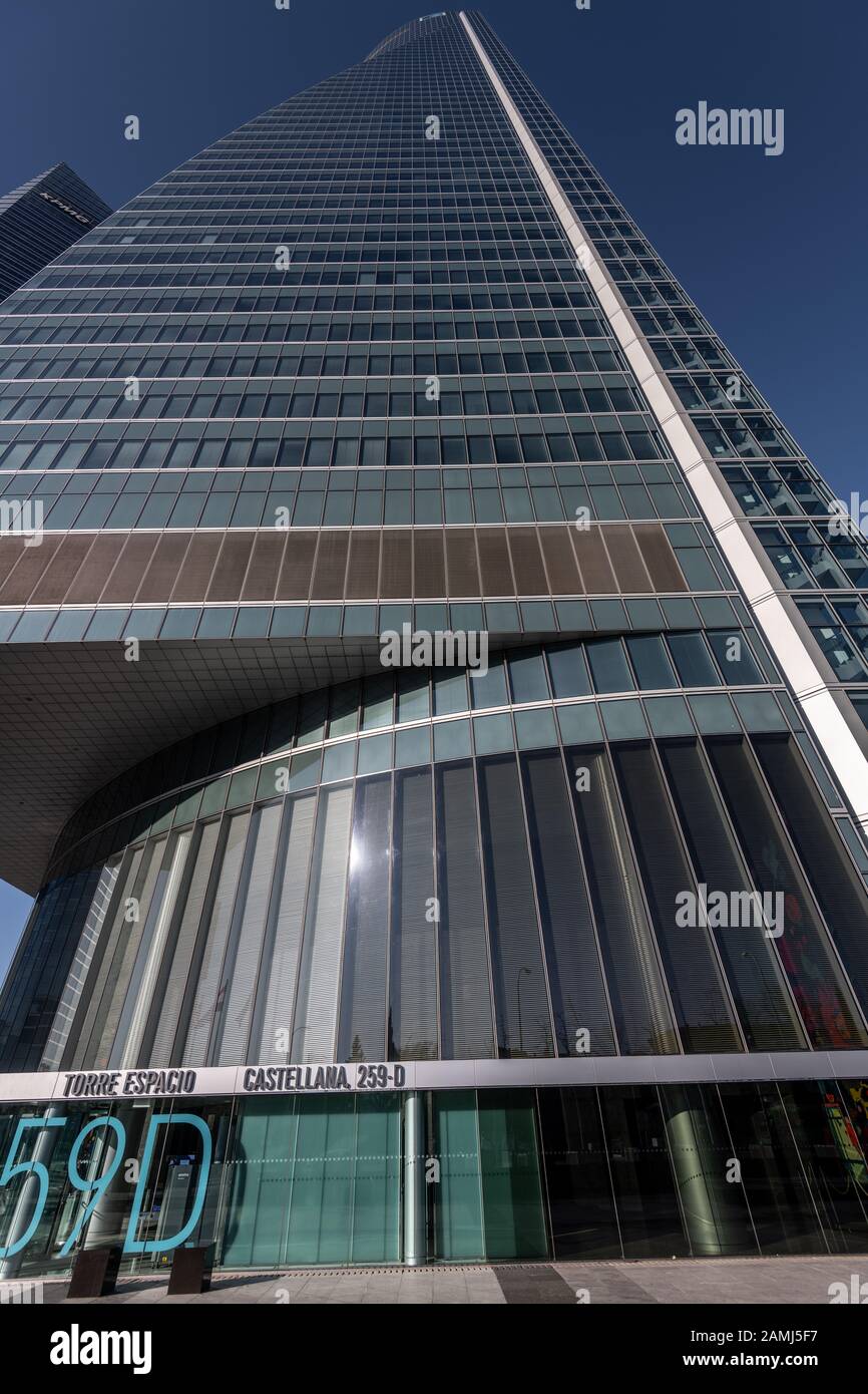 Torre Espacio, Paseo De Castellana, Madrid, Spagna Foto Stock