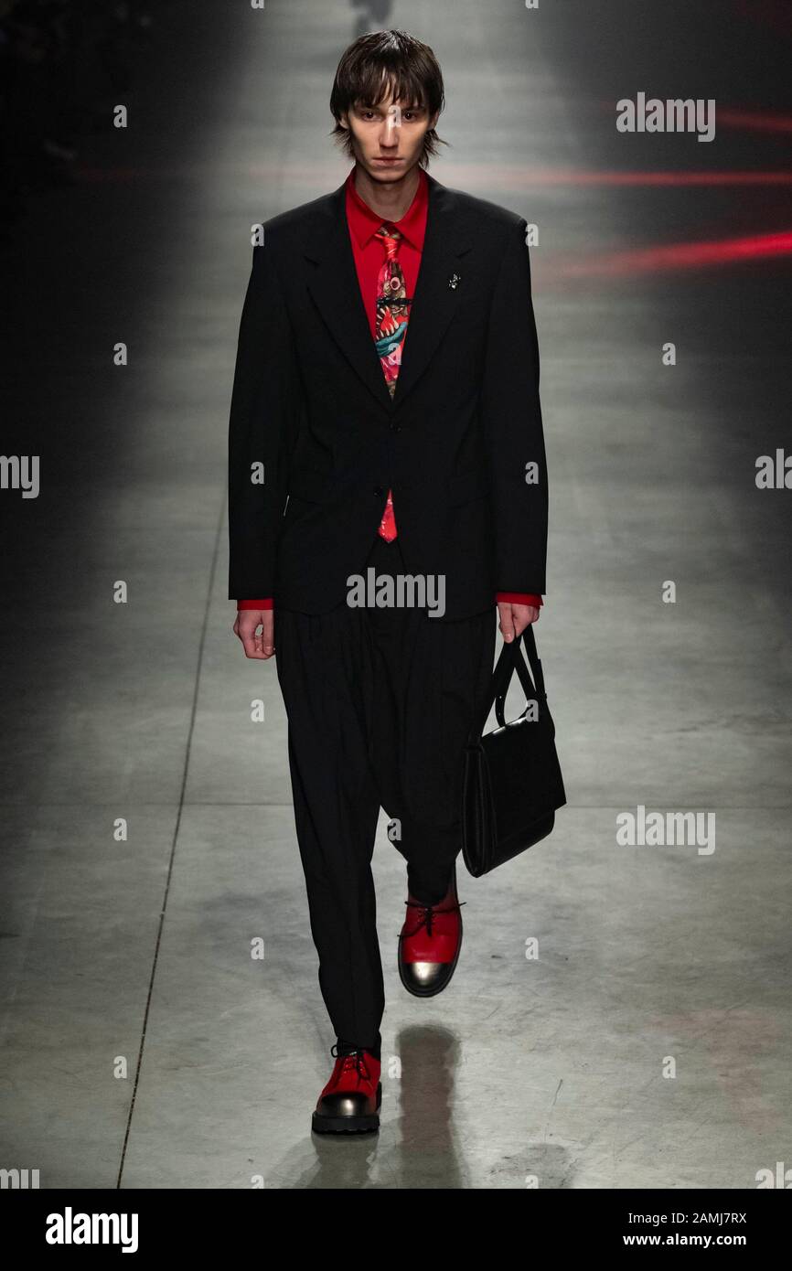 Milano, Italia. 12th Gen 2020. Msgm Autunno/Inverno 2020/2021 Runway Durante La Settimana Della Moda Di Milano Uomini‚Äôs Gennaio 2020 - Milano, Italia 12/01/2020 | Utilizzo Nel Mondo Credito: Dpa/Alamy Live News Foto Stock