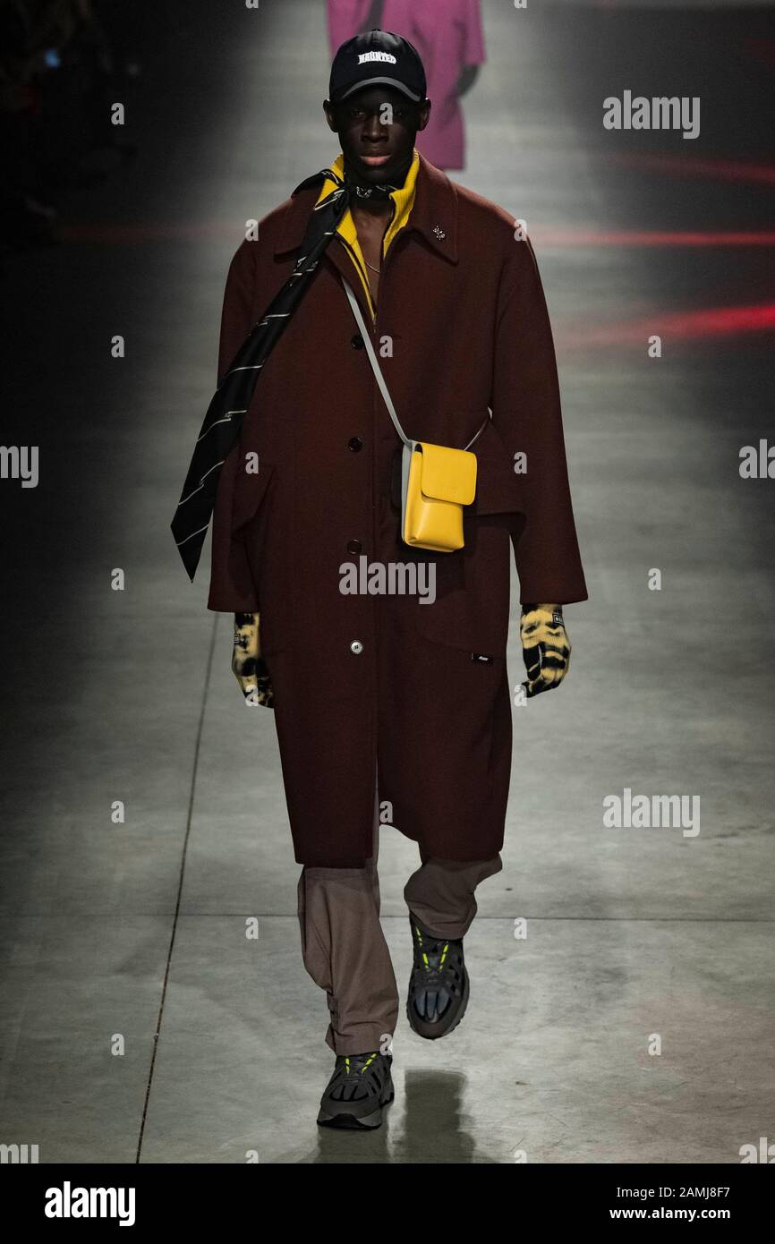 Milano, Italia. 12th Gen 2020. Msgm Autunno/Inverno 2020/2021 Runway Durante La Settimana Della Moda Di Milano Uomini‚Äôs Gennaio 2020 - Milano, Italia 12/01/2020 | Utilizzo Nel Mondo Credito: Dpa/Alamy Live News Foto Stock