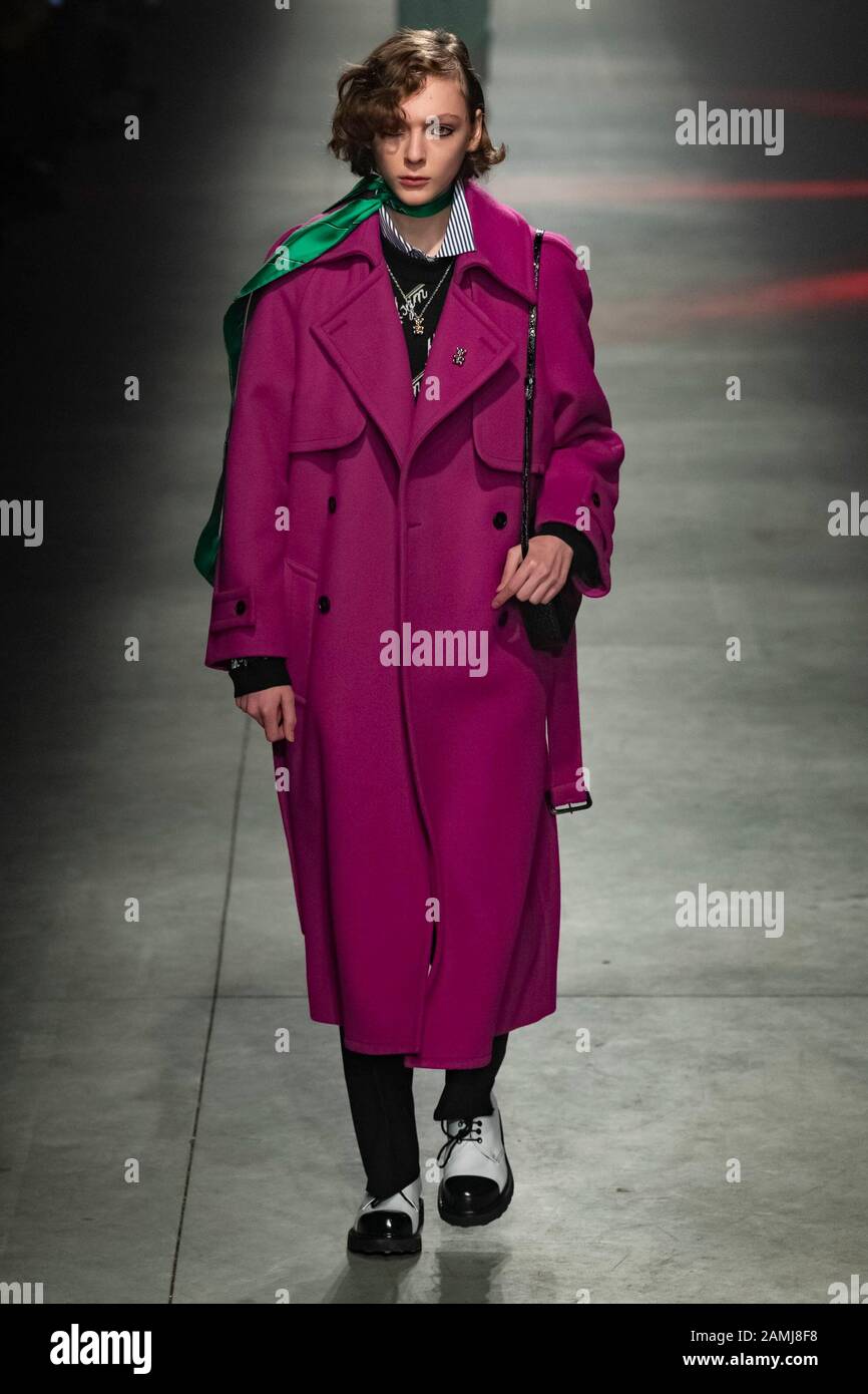 Milano, Italia. 12th Gen 2020. Msgm Autunno/Inverno 2020/2021 Runway Durante La Settimana Della Moda Di Milano Uomini‚Äôs Gennaio 2020 - Milano, Italia 12/01/2020 | Utilizzo Nel Mondo Credito: Dpa/Alamy Live News Foto Stock