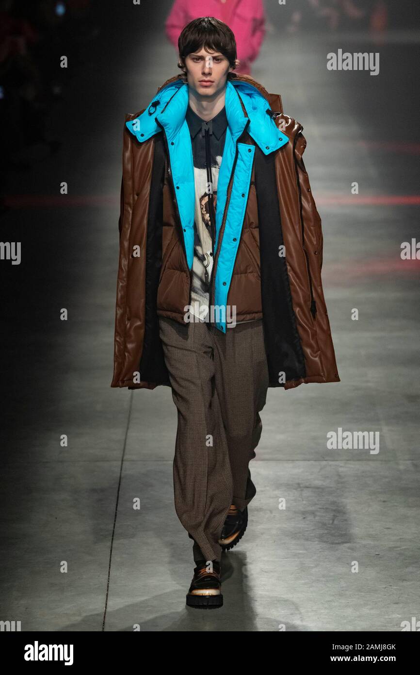 Milano, Italia. 12th Gen 2020. Msgm Autunno/Inverno 2020/2021 Runway Durante La Settimana Della Moda Di Milano Uomini’s Gennaio 2020 - Milano, Italia 12/01/2020 | Utilizzo Nel Mondo Credito: Dpa/Alamy Live News Foto Stock