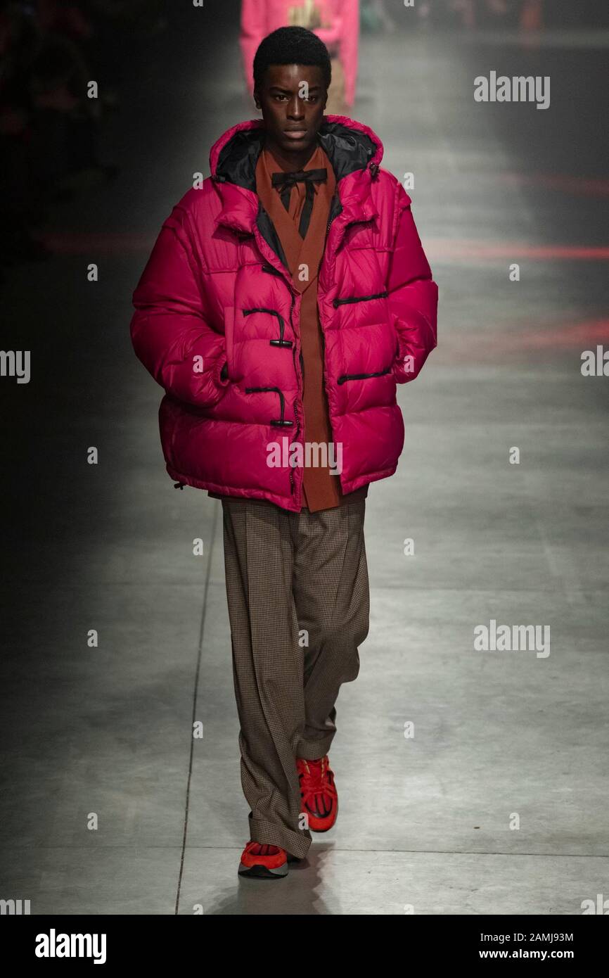 Milano, Italia. 12th Gen 2020. Msgm Autunno/Inverno 2020/2021 Runway Durante La Settimana Della Moda Di Milano Uomini‚Äôs Gennaio 2020 - Milano, Italia 12/01/2020 Credito: Dpa/Alamy Live News Foto Stock