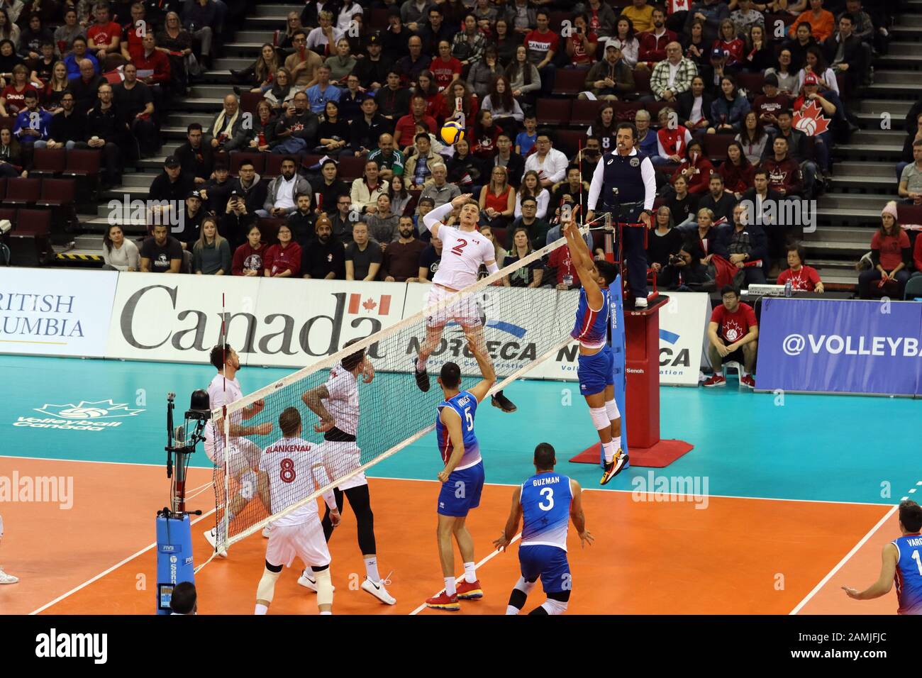 TEAM Canada Senior Maschile di pallavolo al coperto Foto Stock