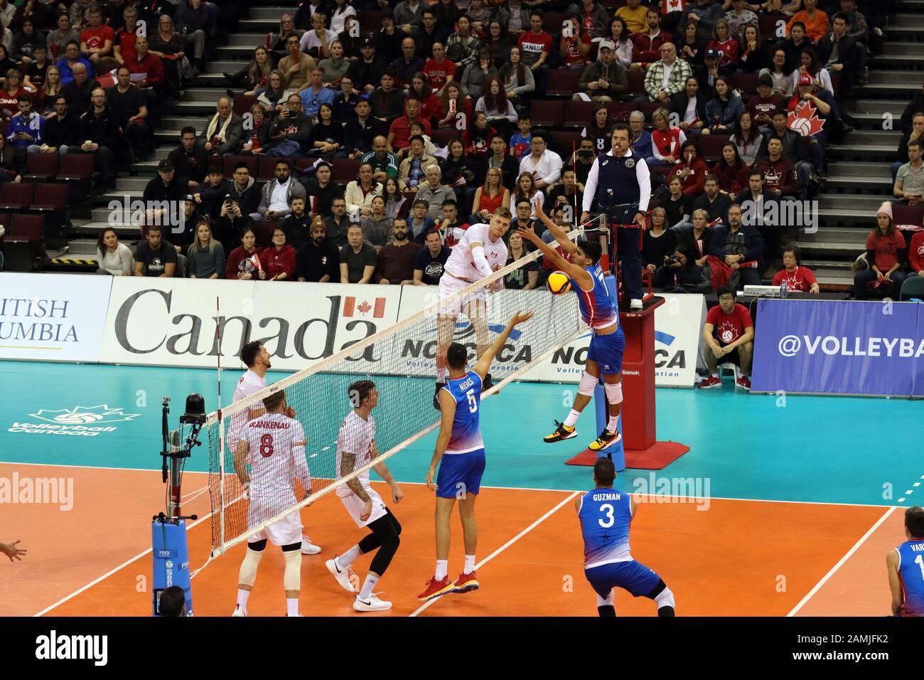 TEAM Canada Senior Maschile di pallavolo al coperto Foto Stock
