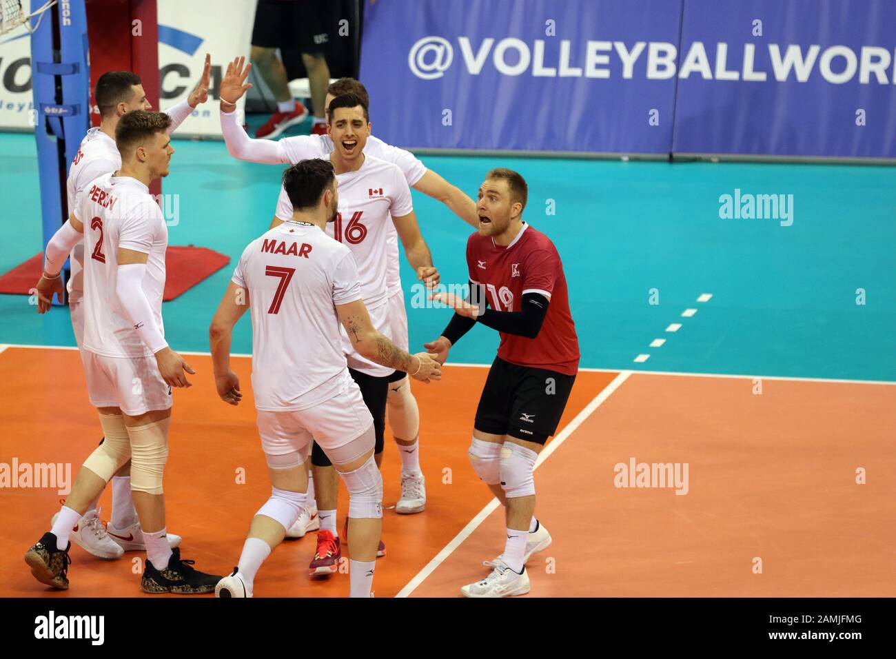 TEAM Canada Senior Maschile di pallavolo al coperto Foto Stock