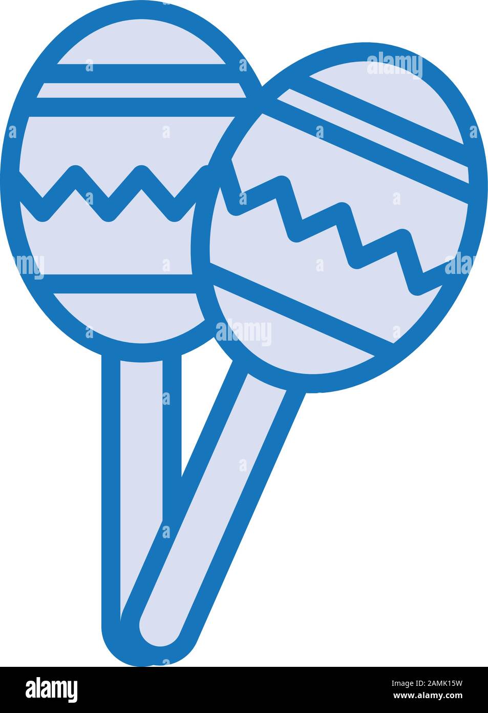 Le maracas cultura messicana riempire icona di stile Illustrazione Vettoriale