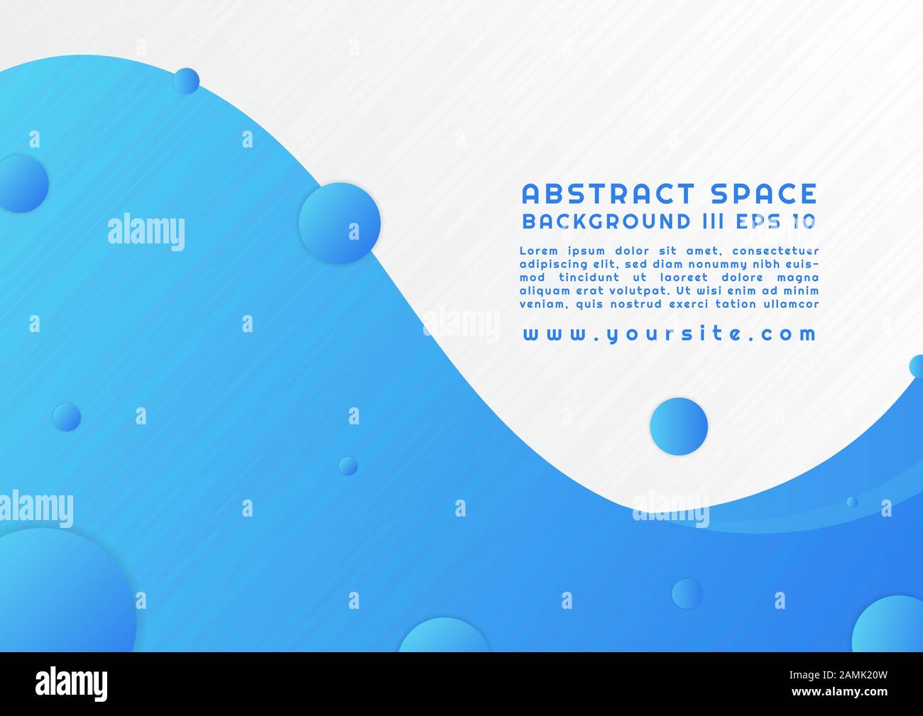 Spazio astratto sfondo moderno fluido onda e forma geometrica disegno colore blu tono. Illustrazione vettoriale Illustrazione Vettoriale