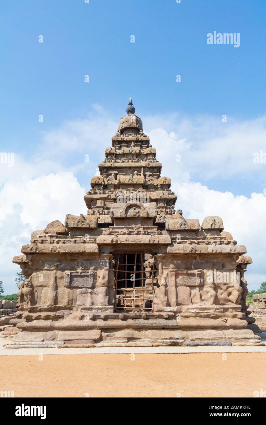 Mahabalipuram , tamil nadu/ india-2020 gennaio 20th: Tempio di riva risalente al 8th secolo d.C. Foto Stock