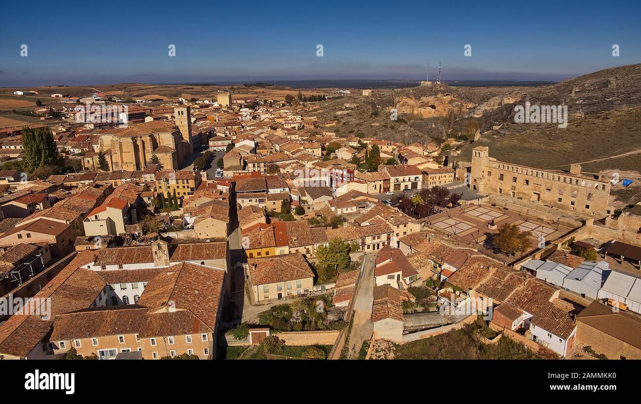 Berlanga De Duero è una bella cittadina medievale in provincia di Soria, Spagna Foto Stock