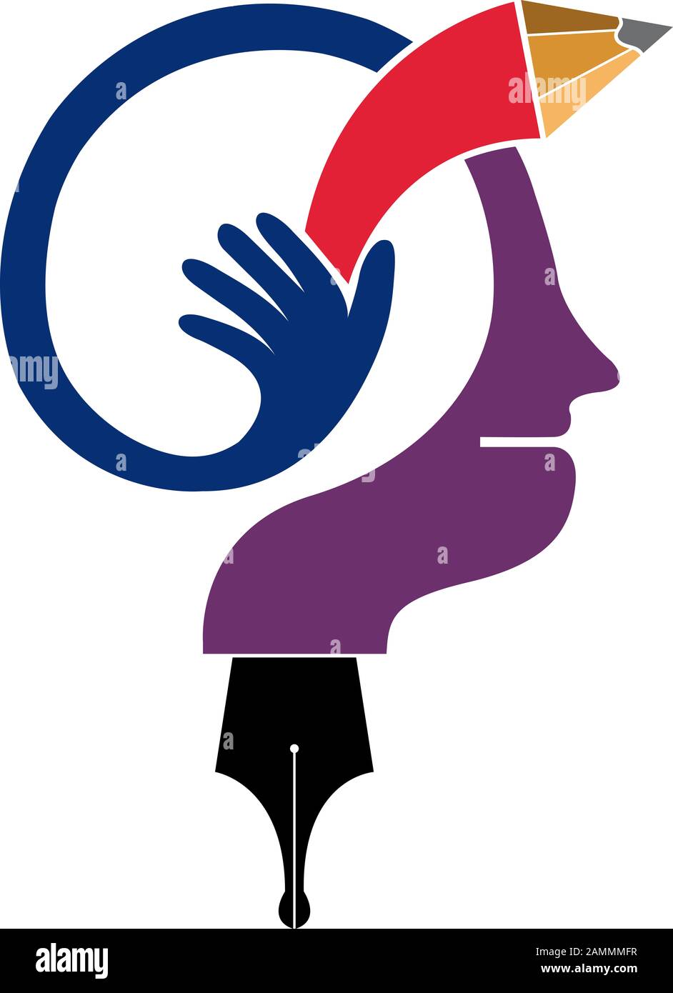 logo di educazione mentale Foto Stock