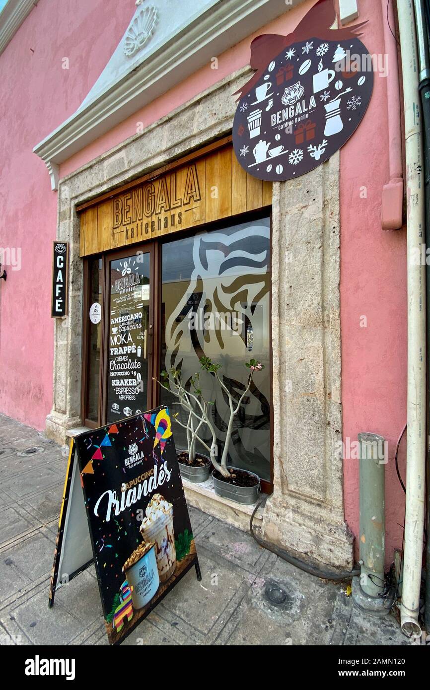 Bengala kaffeehaus. Merida, Messico. Foto Stock