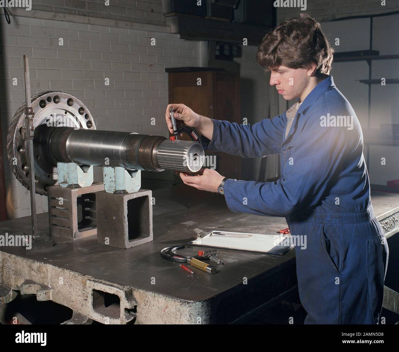 Fabbrica di ingegneria nel nord dell'Inghilterra, Nel Regno Unito, nel 1989 Foto Stock