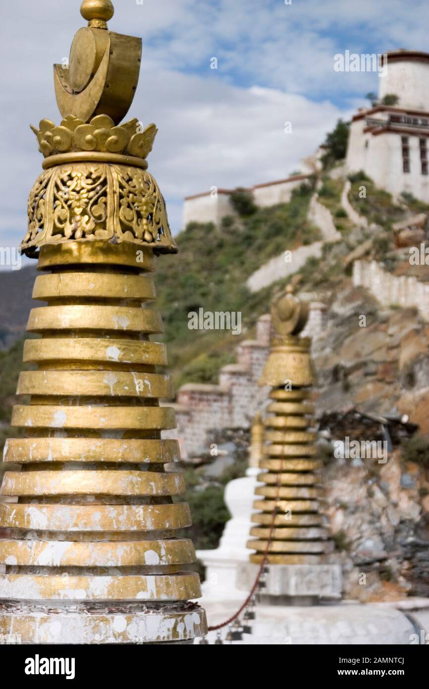 Luogo Potala a Lhasa il Tibet Foto Stock