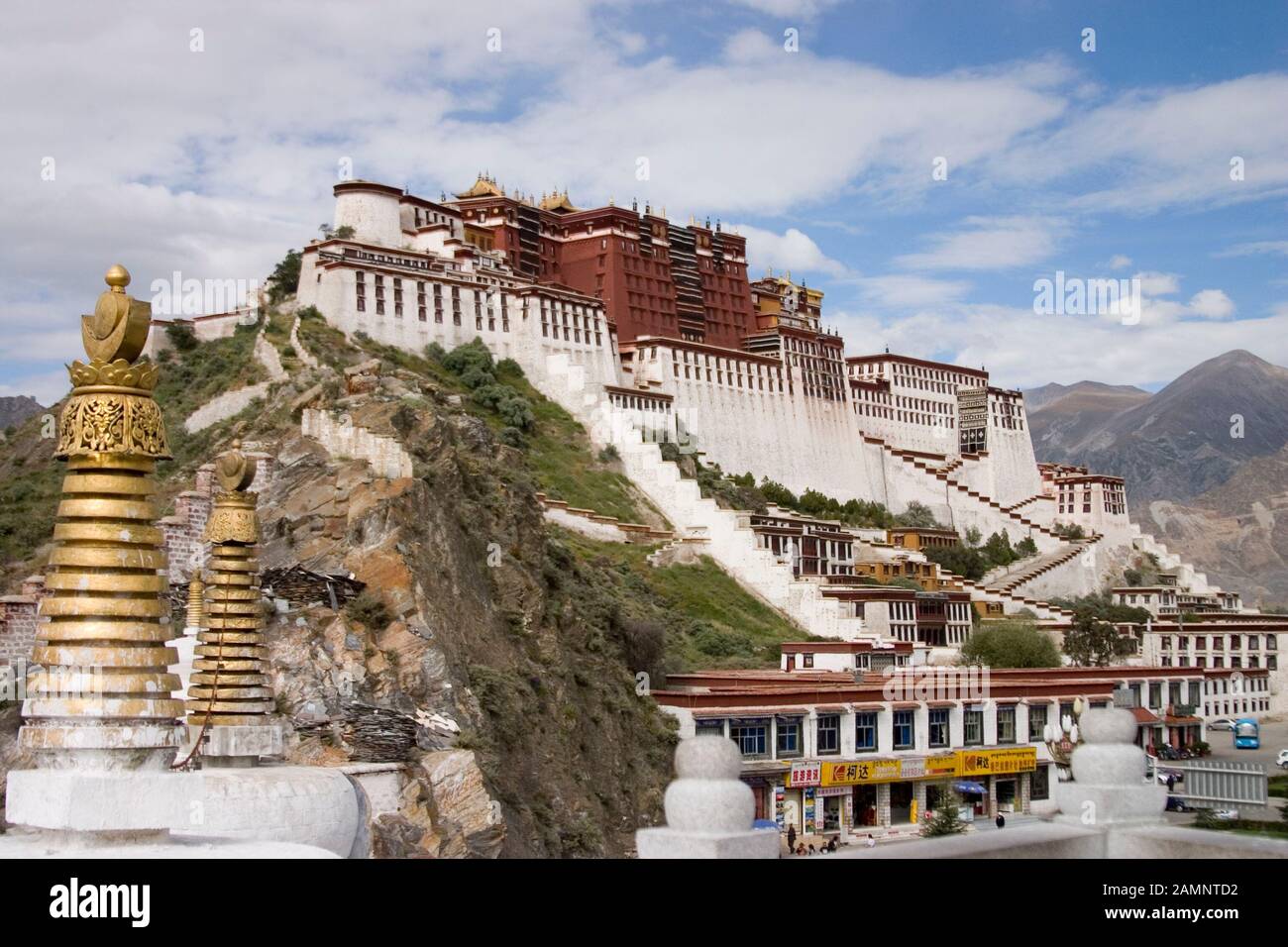 Luogo Potala a Lhasa il Tibet Foto Stock