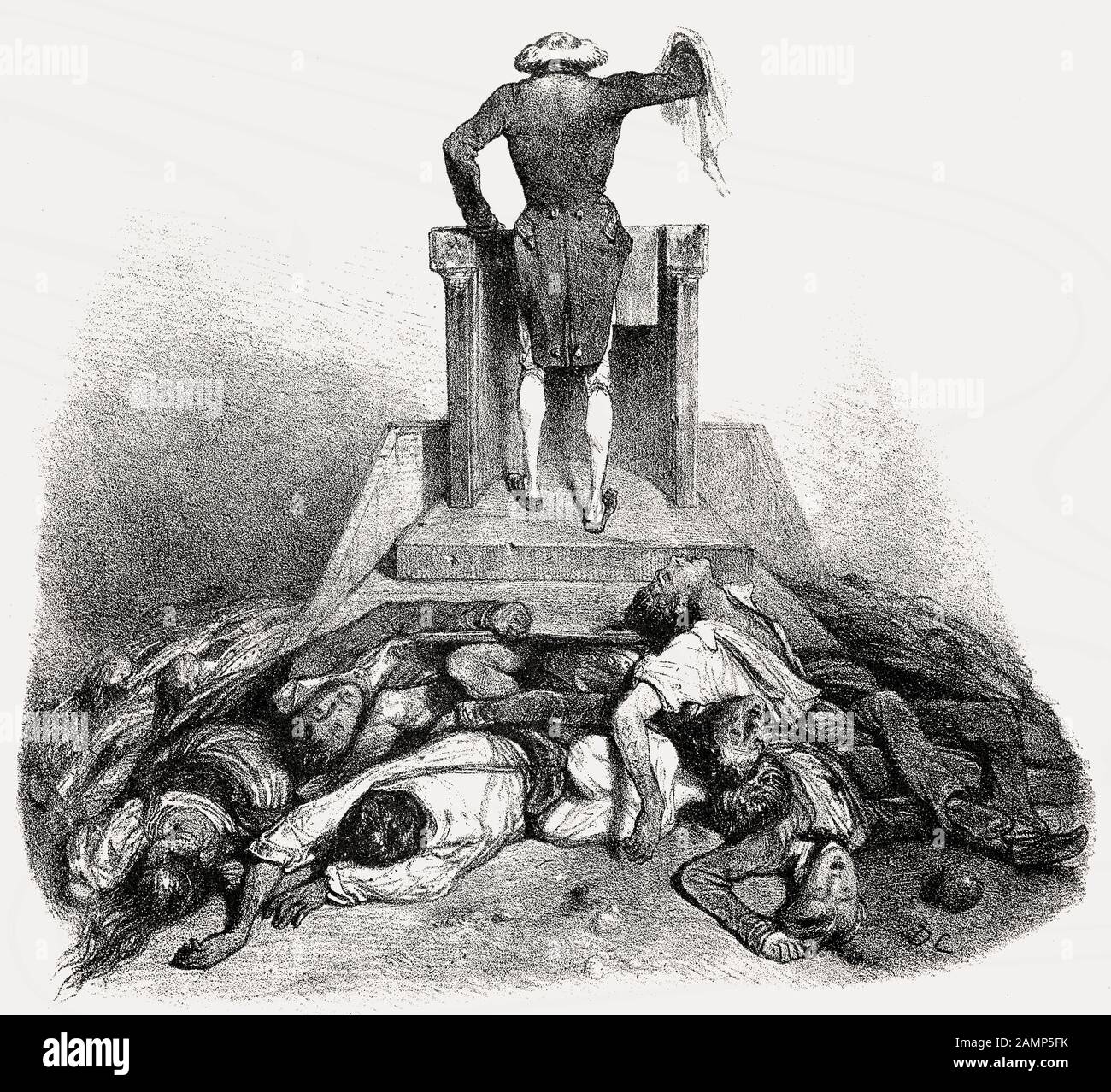 Caricatura sulla Rivoluzione Francese del 1830 Foto Stock