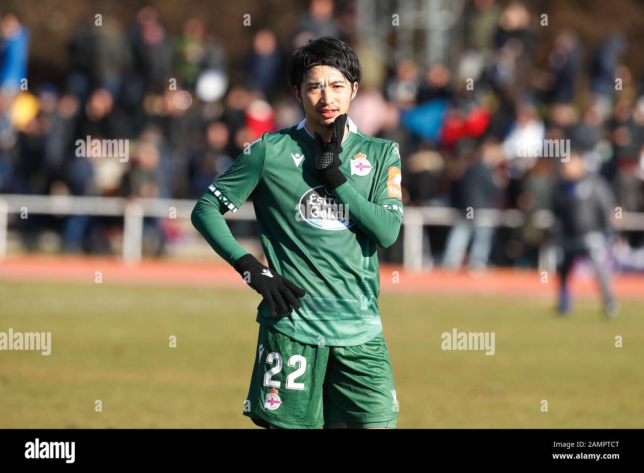 Gaku Shibasaki (Deportivo), 12 GENNAIO 2020 - Calcio : Spagnolo 'Copa del Rey' partita tra Unionistas de Salamanca CF 1 (8-7) 1 RC Deportivo de la Coruna alle Las Pistas del Helmantico di Salamanca, Spagna. (Foto di Mutsu Kawamori/AFLO) Foto Stock