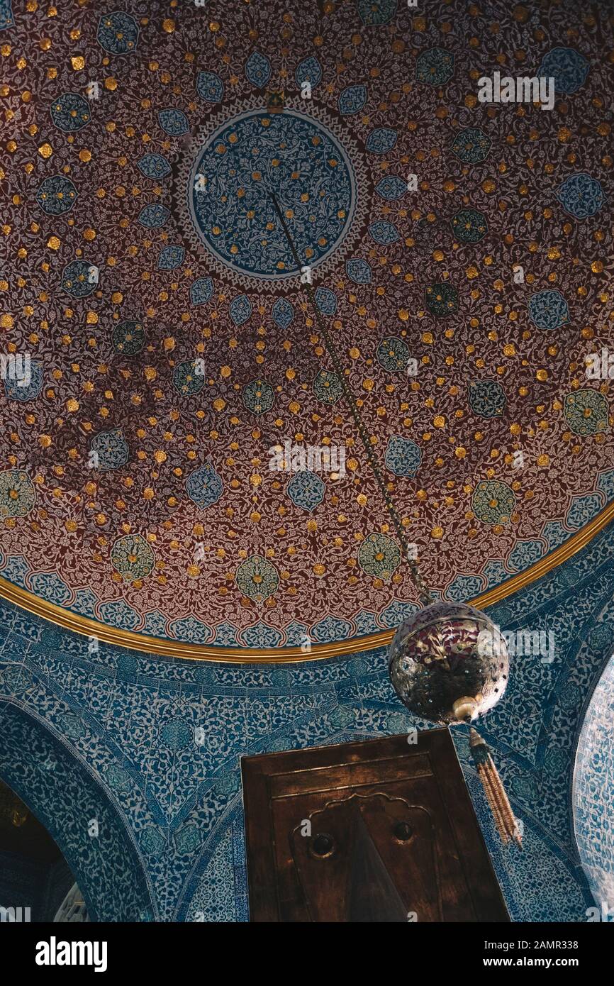 Soffitto del palazzo Topkapi Foto Stock