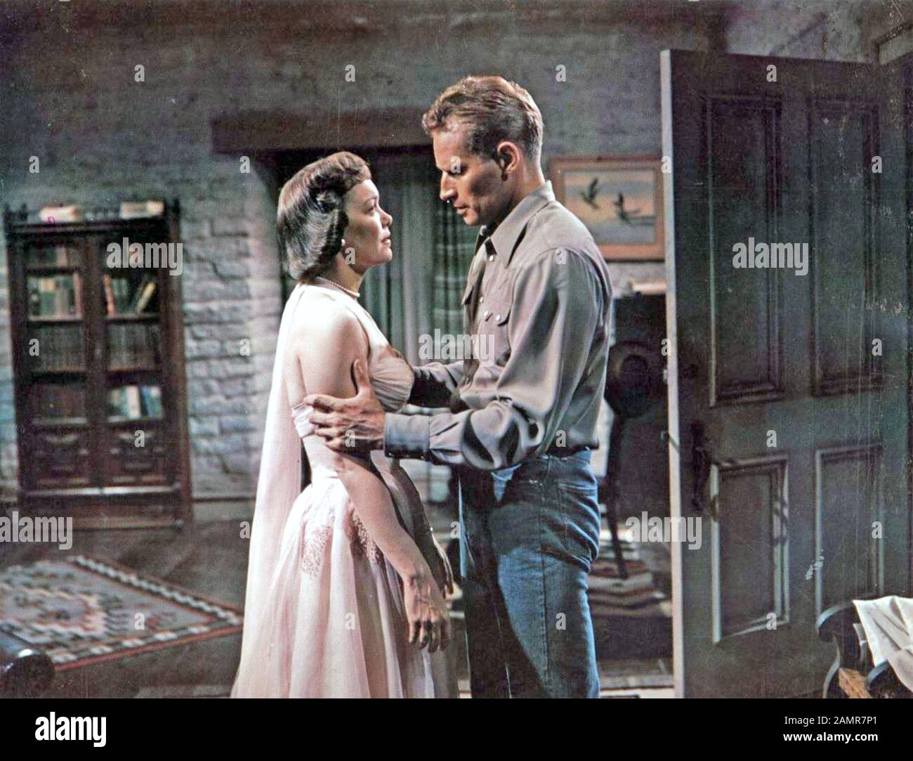 LUCY GALLANT 1955 Paramount Pictures film con Jane Wyman e Charlton Heston Foto Stock
