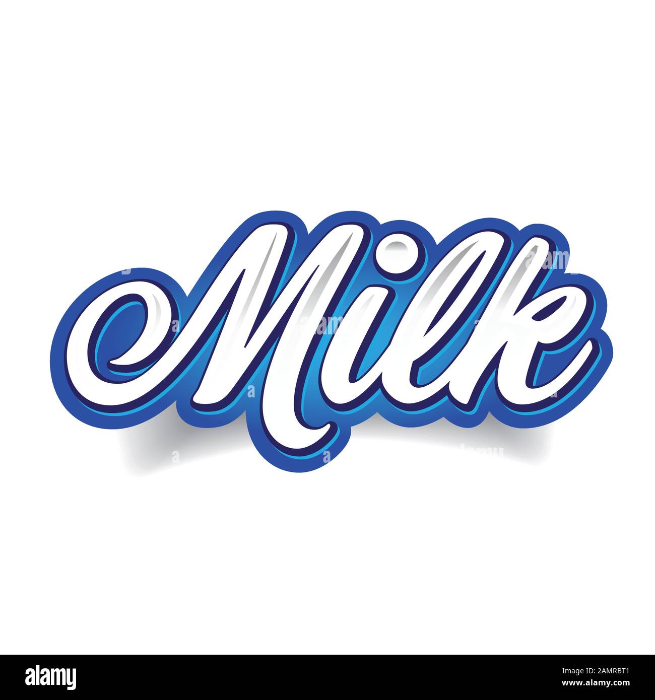 Logo di marcatura del latte Illustrazione Vettoriale