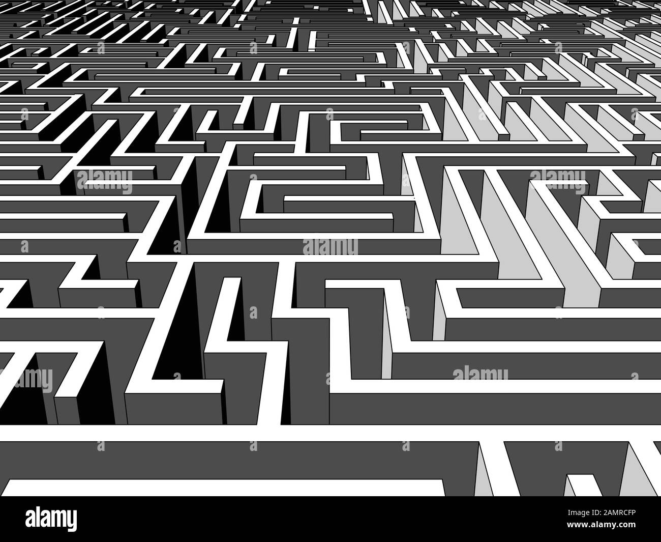 Enorme e infinito labirinto di mura Illustrazione Vettoriale