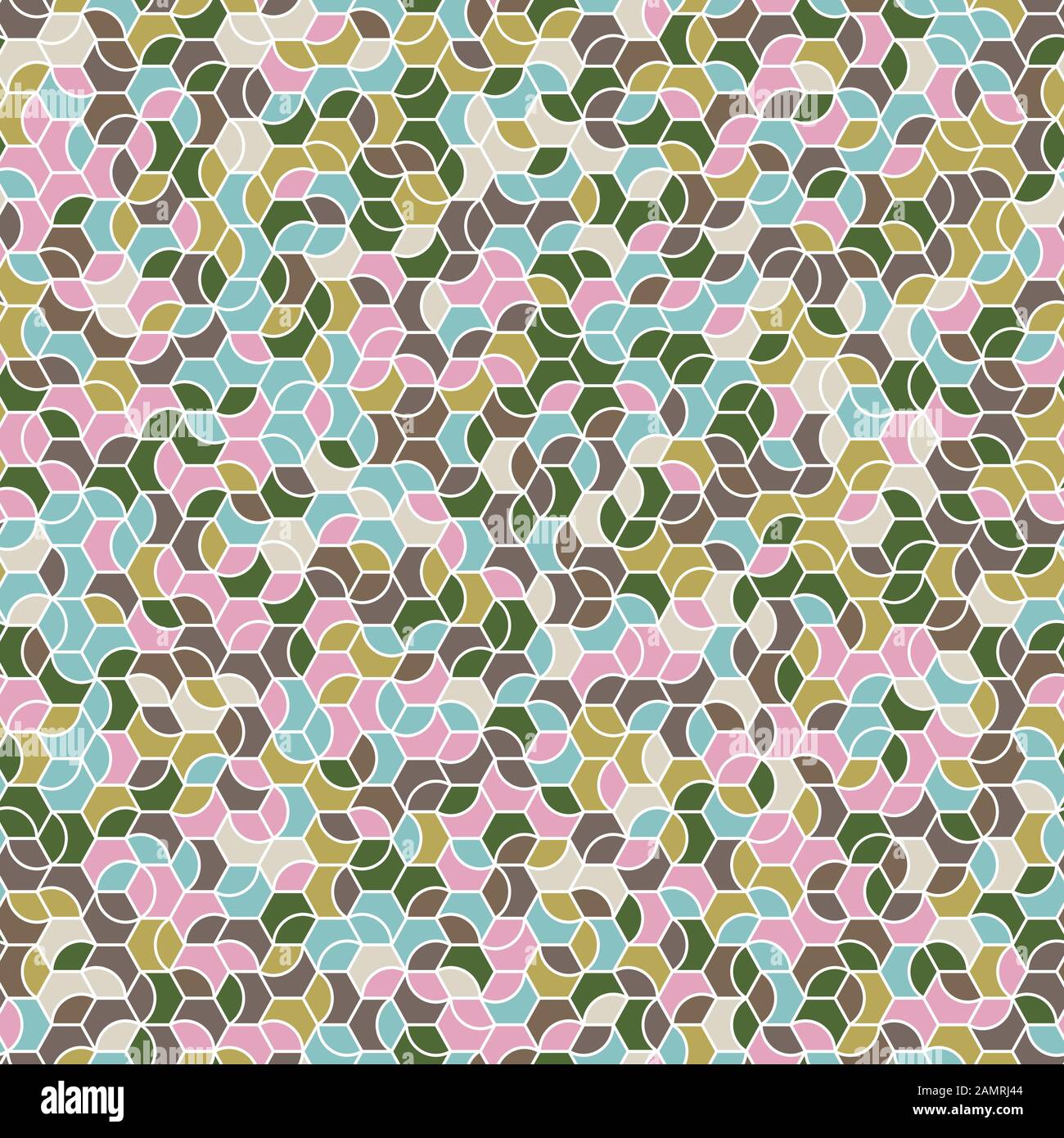 Orologio funky a micro esagono senza cuciture Illustrazione Vettoriale