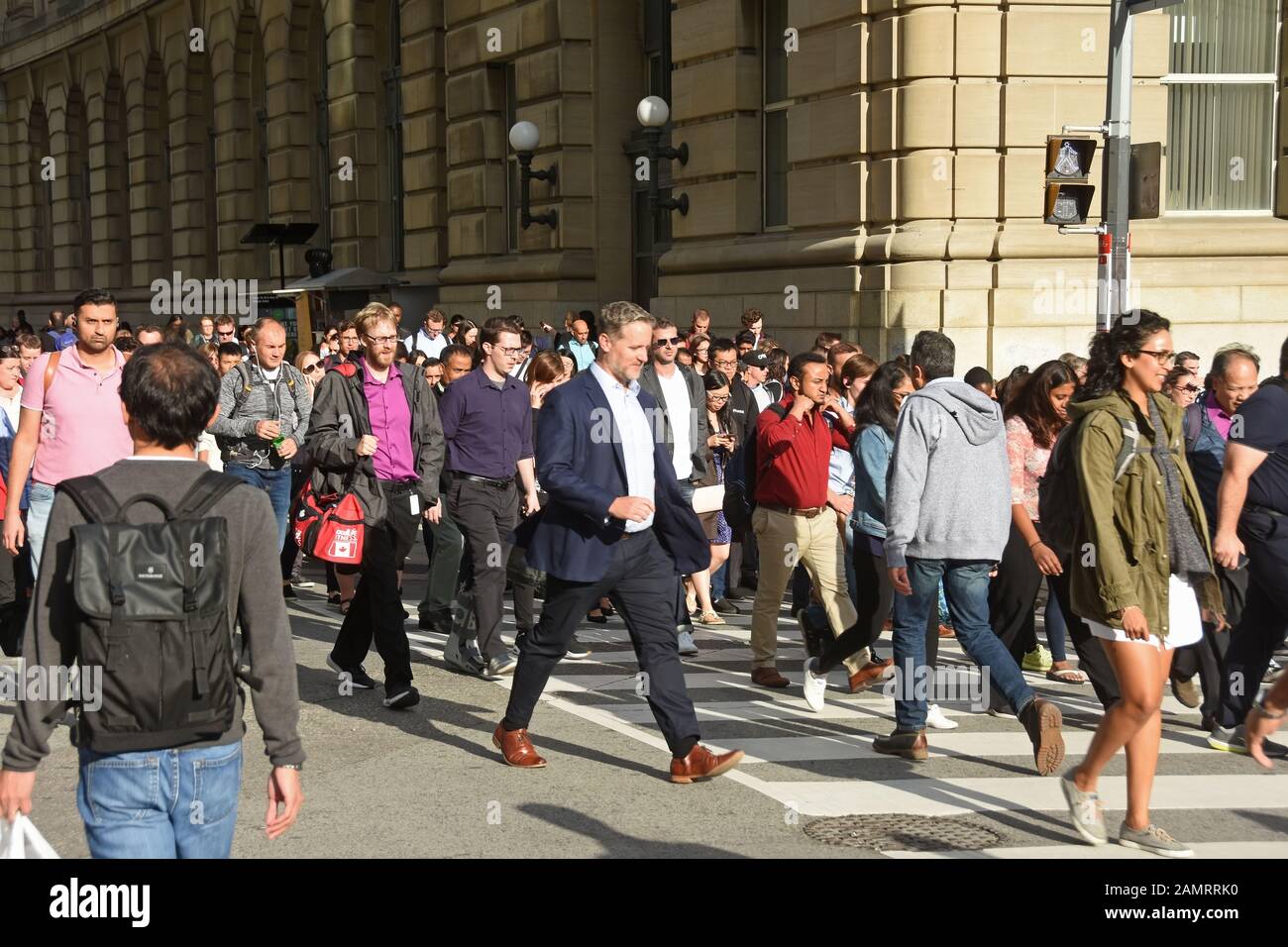 Human Rush Hour, Toronto, Canada Foto Stock