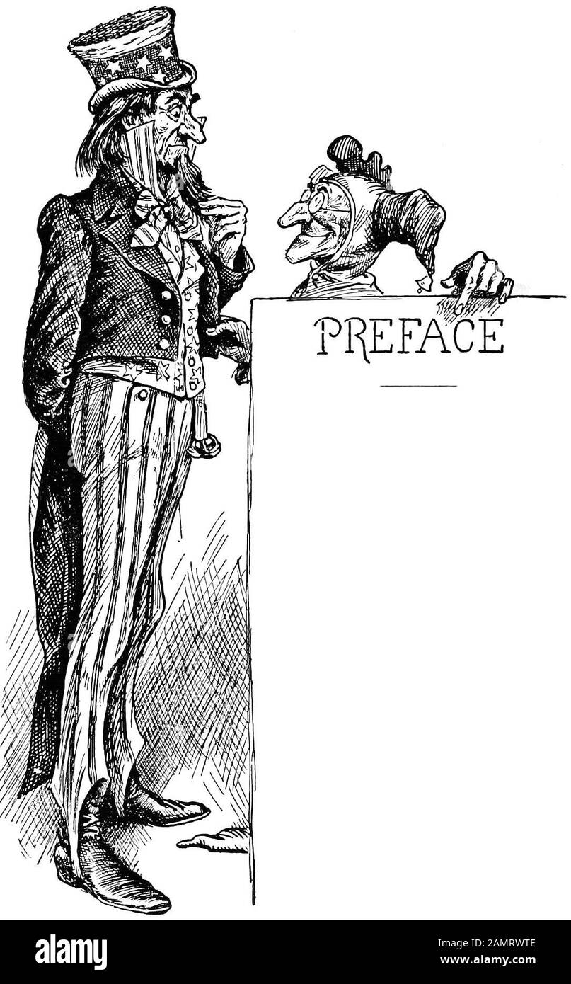 Questa immagine proviene dalla storia degli Stati Uniti di Bill Nye (1894). I numeri visualizzati sono i numeri di pagina del libro. Il testo mostrato è la didascalia sotto l'immagine. Segui l'immagine fino al link che conduce al libro completo.; 25 marzo 2014, 04:28:57; https://archive/details/billnyeshistoryo00nyebrich; Nye, Edgar Wilson Bill (1850-1896); Foto Stock