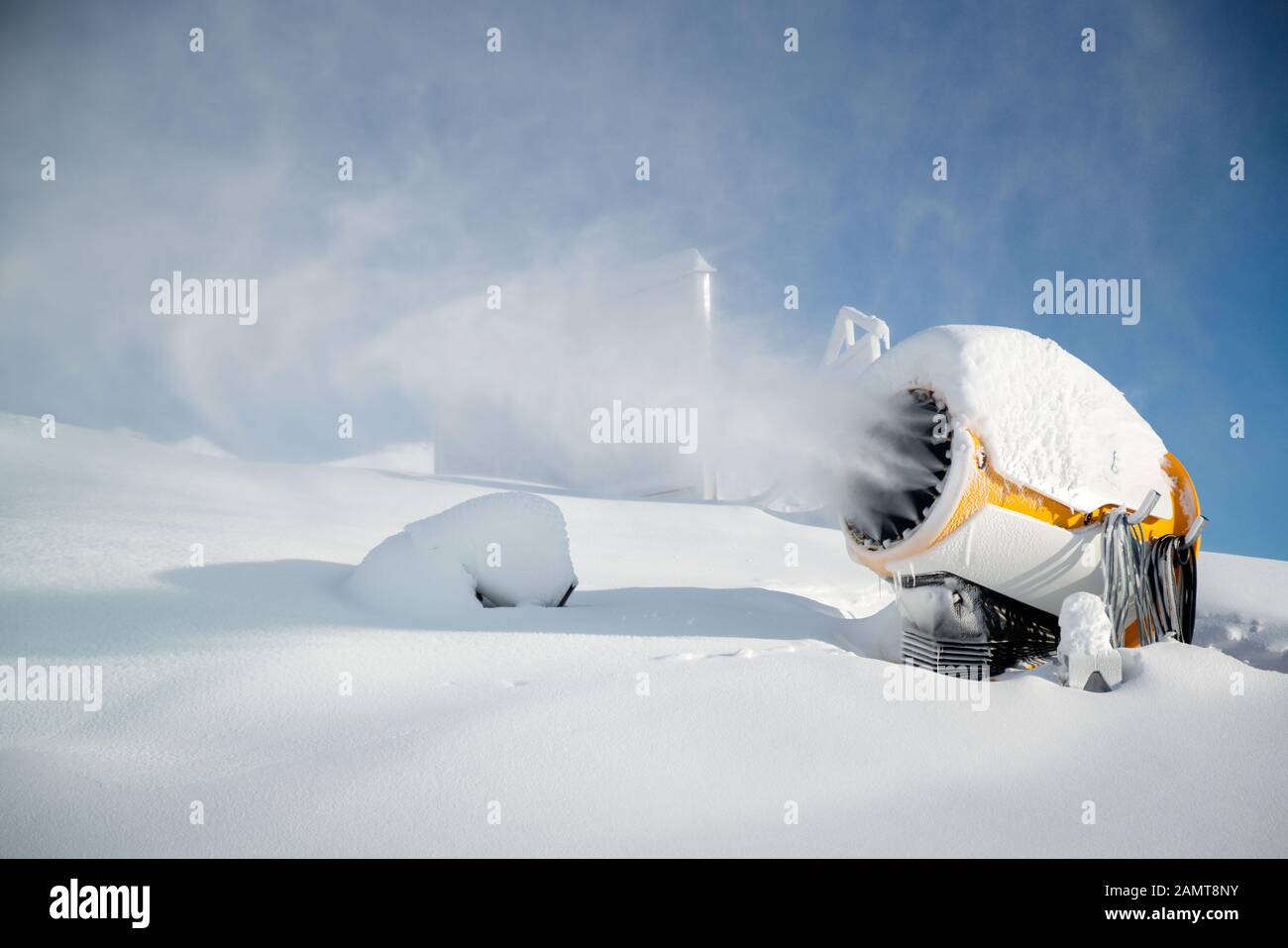 Macchina da neve in montagna, Gastein, Salisburgo, Austria Foto Stock