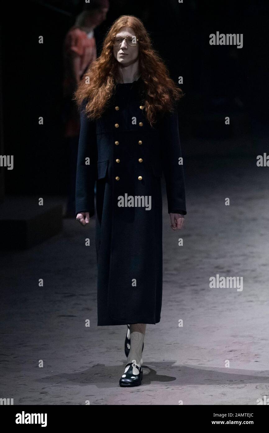 Milano, Italia. 14th Gen 2020. Gucci Autunno/Inverno 2020/2021 Runway Durante La Settimana Della Moda Di Milano Uomini‚Äôs Gennaio 2020 - Milano, Italia 14/01/2020 | Utilizzo Nel Mondo Credito: Dpa/Alamy Live News Foto Stock