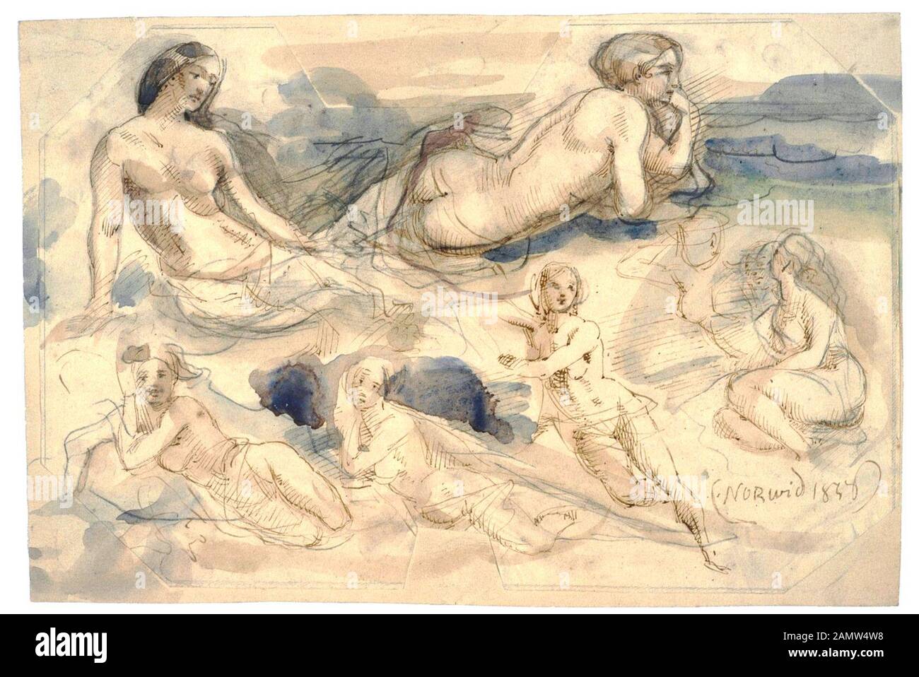 Najady - Cipriano Norwid, 1846 Foto Stock