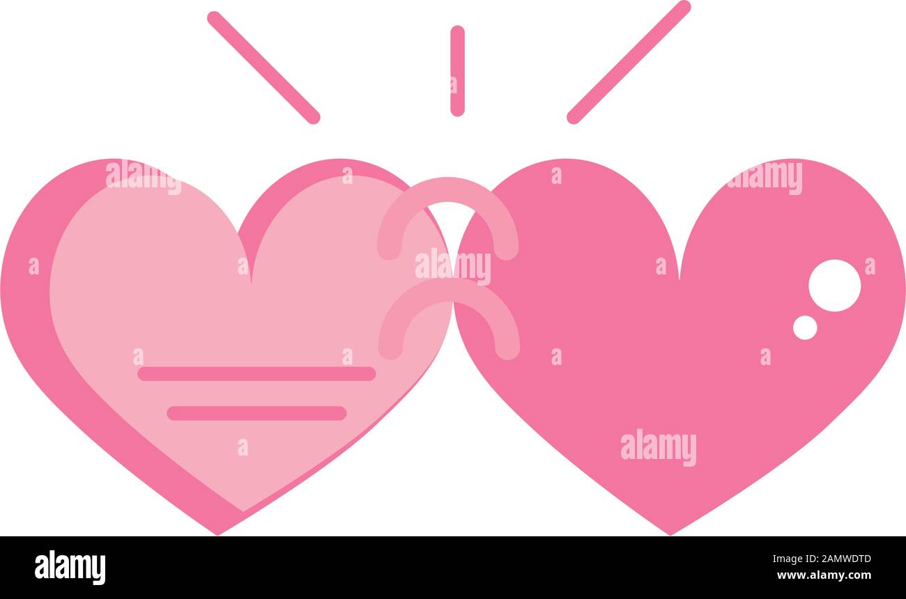 felice valentines giorno notepad cuori a forma di spirale amore decorazione vettore illustrazione rosa disegno Illustrazione Vettoriale