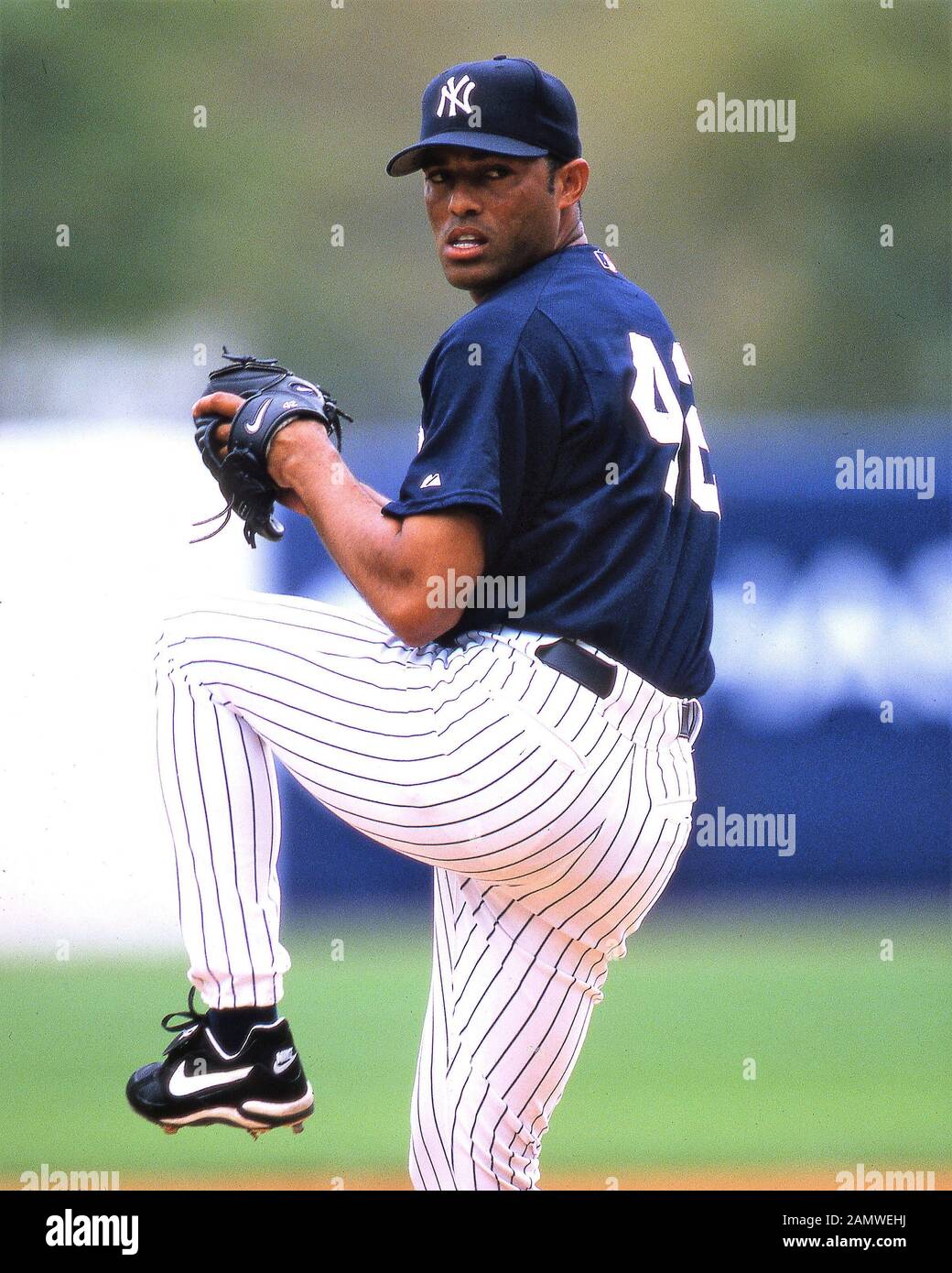 Mariano Rivera, Sandman, Mo, MLB Hall of Fame classe di 2019 nel suo primo anno di ammissibilità, lanciatore, New York, NY Yankees 2003 Panamanian-American Foto Stock