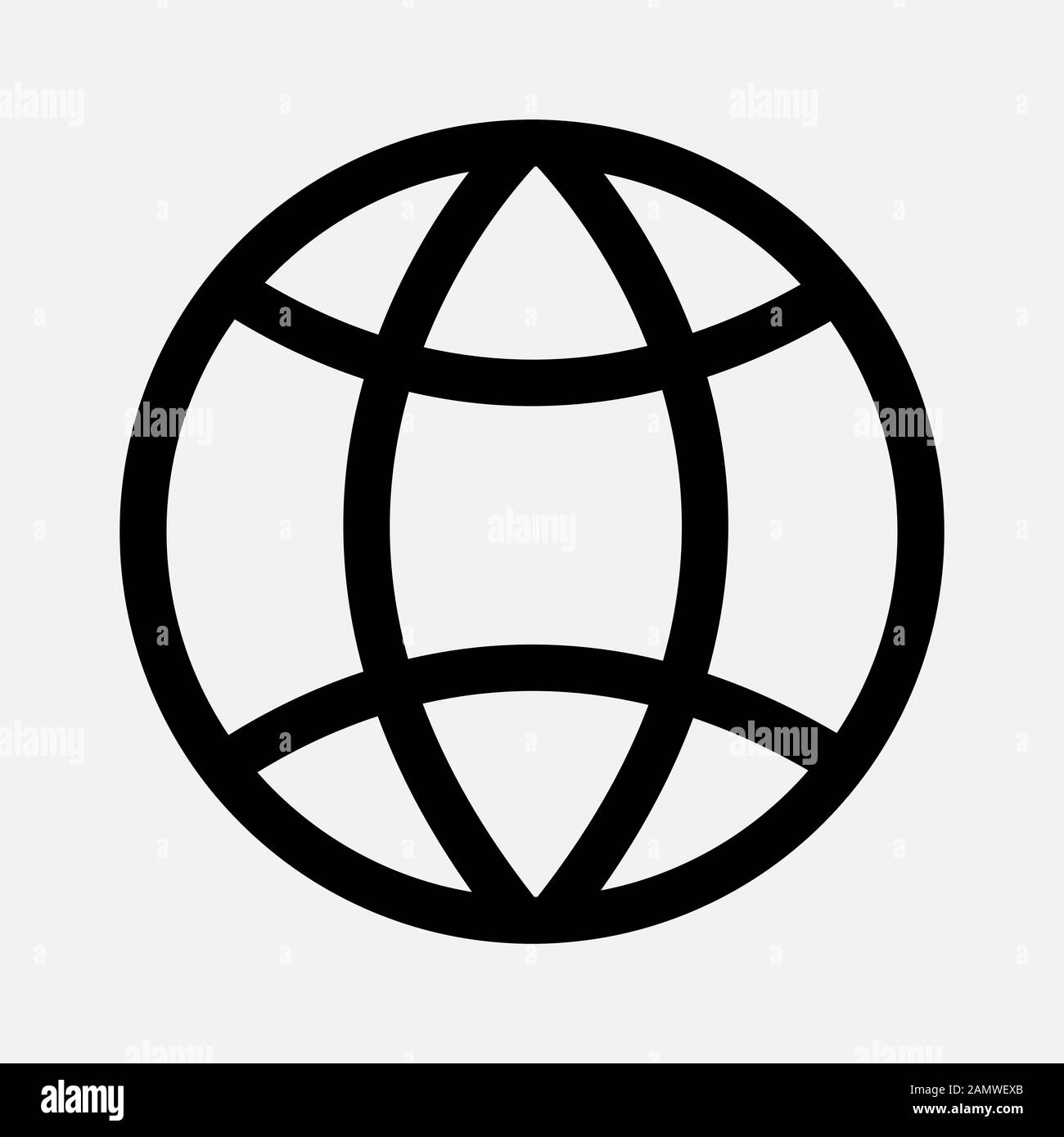 Icona del logo e dell'immagine del globo. Illustrazione Vettoriale