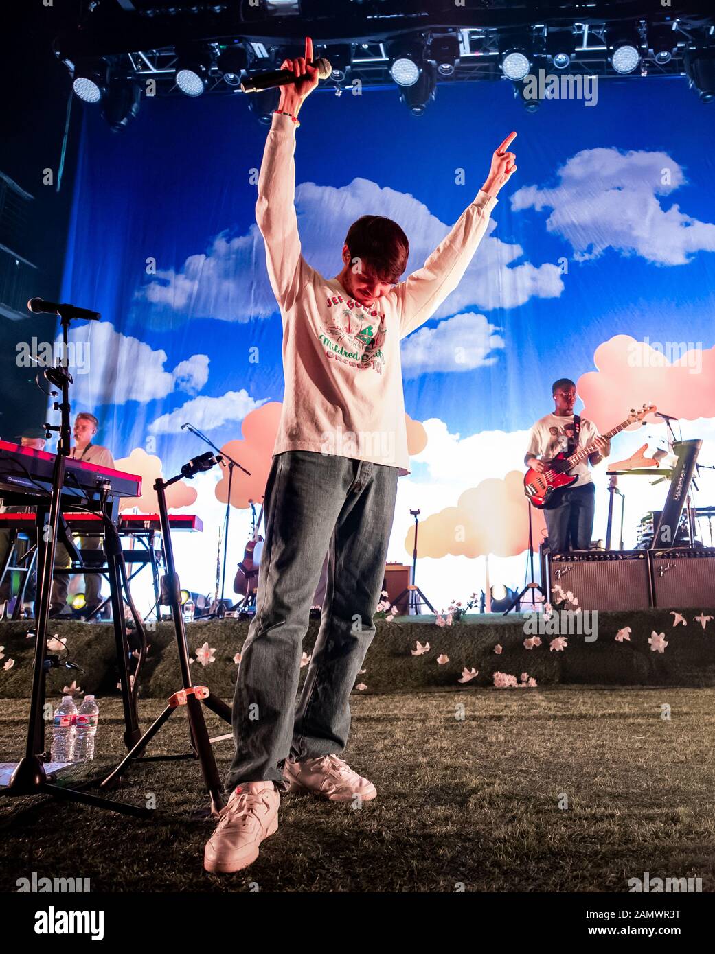 Las Vegas, Nevada, Stati Uniti. 14th Gen 2020. Rex Orange County si esibisce al Brooklyn Bowl di Las Vegas presso La Linq Promenade di Las Vegas, Nevada, il 14 gennaio 2020. Credit: Erik Kabik Photography/Media Punch/Alamy Live News Foto Stock