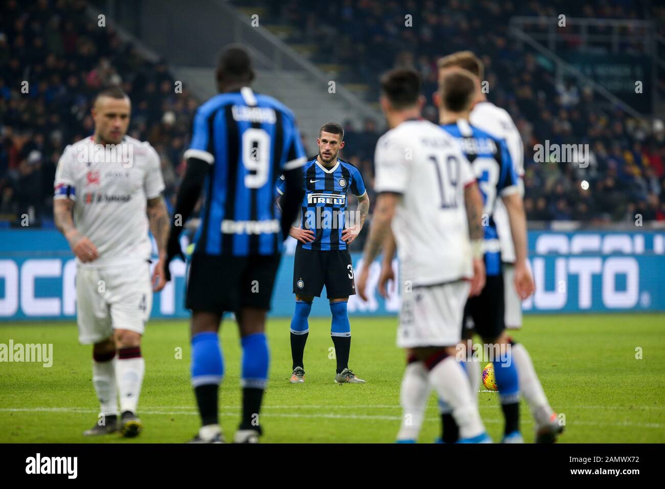 Cristiano biraghi (fc internazionale) durante Inter vs Cagliari, Milano, Italia, 14 gennaio 2020, Campionato Italiano TIM Cup calcio Foto Stock