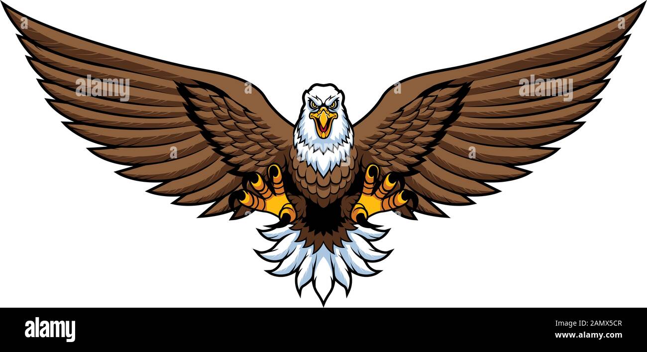 Bild Eagle Attacco Mascot Illustrazione Vettoriale