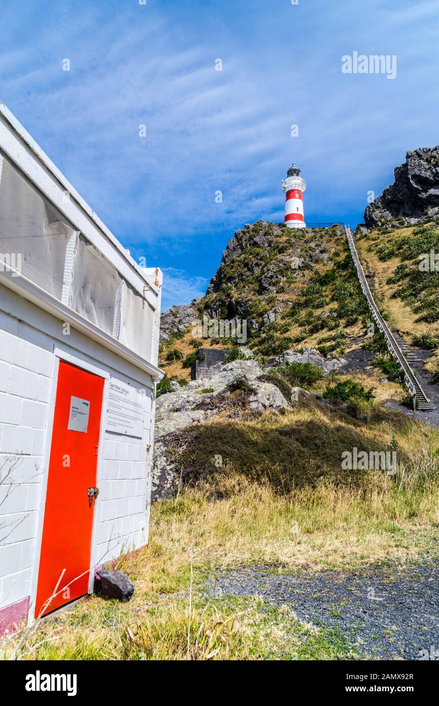 Faro Di Cape Palliser, 1897, Wairarapa, Isola Del Nord, Nuova Zelanda Foto Stock