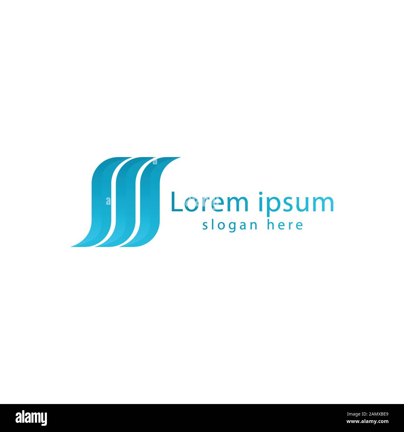 Lettera iniziale S M Wave Modern Logo Ideas. Design del logo Inspiration. Illustrazione Vettore Modello. Isolato Su Sfondo Bianco Illustrazione Vettoriale